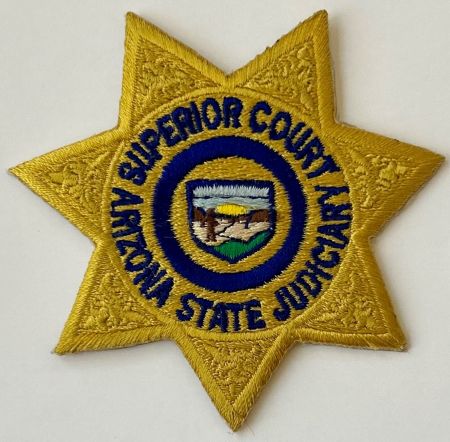 ARIZONA SUPERIOR COURT PROBATION OFFICER BADGE PATCH - WITH VELCRO.